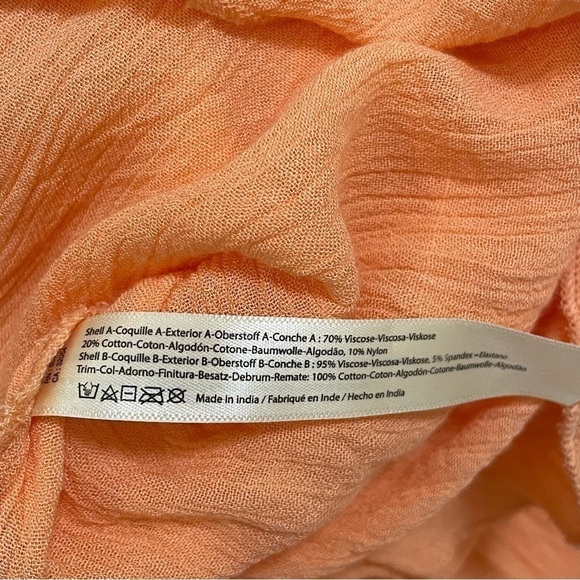 Free People Adella Slip Maxi Dress Womens Bralette Strappy Pretty Peach Sz M NWT - Picture 8 of 10